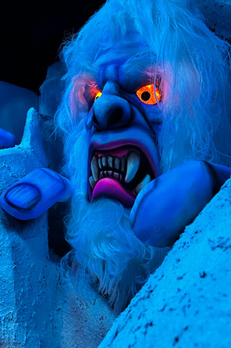 Close up of Yeti in Haunted House.